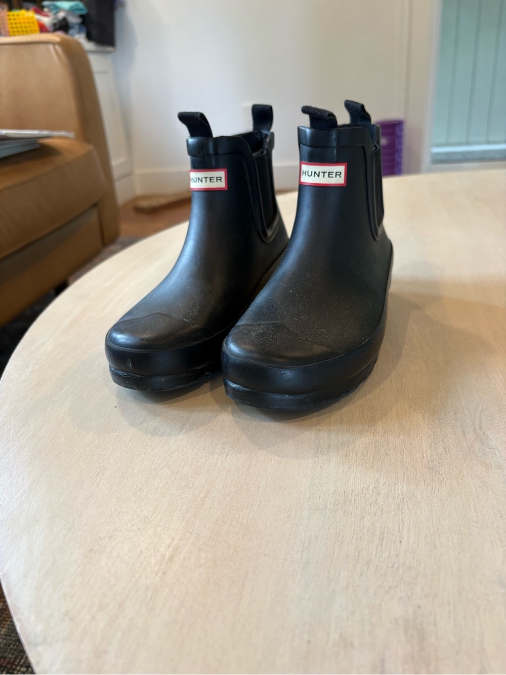 Hunter Kids Black Chelsea Rain Booties
